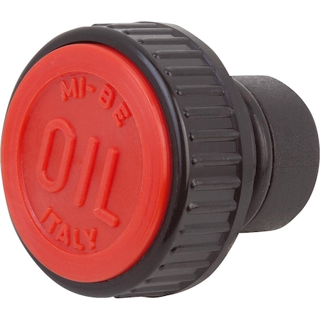 Kipp Plug Form:B With Ventilation, D=30, D1=18, Thermoplastic Black K0451.23018